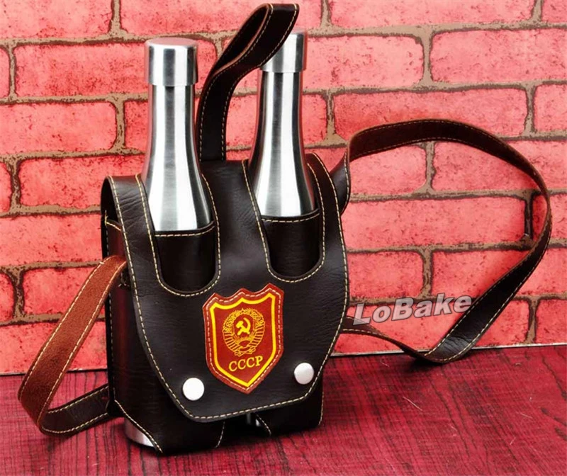 580 мл/бутылка 2 бутылки из нержавеющей стали рюкзак бутылка для вина фляжка