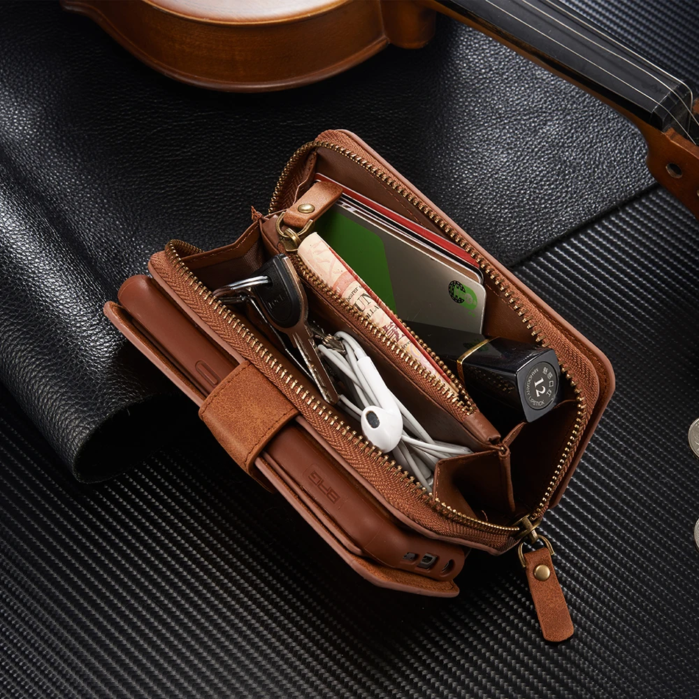 Молнии съемный кошелек Магнитная сумка кожаный чехол для iPhone X XS Max XR 7 6 S Plus samsung