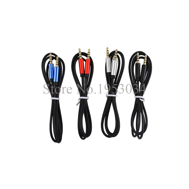 

500pcs/lot Audio Cable 3.5mm Male to Male Stereo Auxiliary Cable For iPhone 6 6S plus Car MP3 MP4 Headphone Speaker AUX Cable