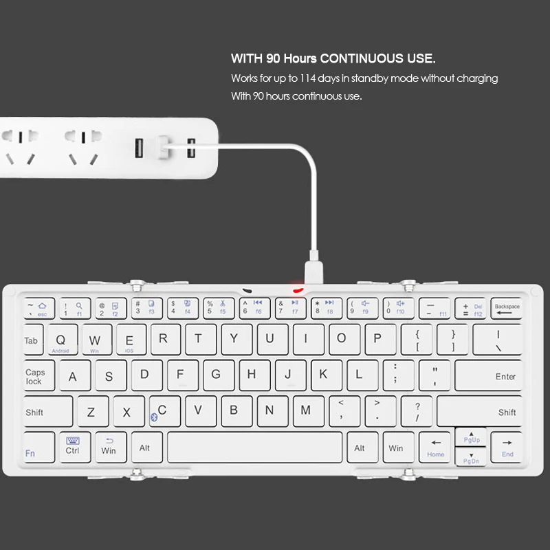 Складная мини клавиатура B.O.W с Bluetooth складной алюминиевый чехол для iOS Android Windows ПК