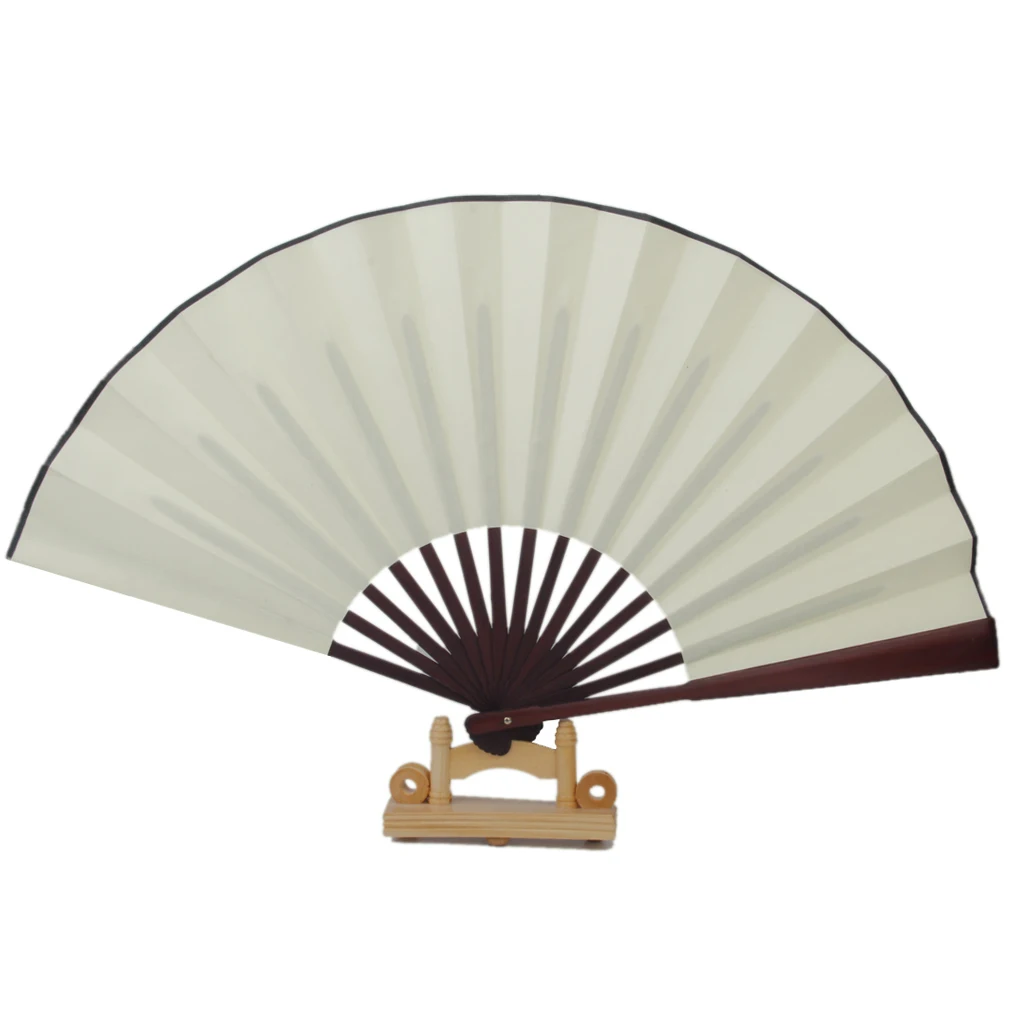 Новинка лидер продаж Мужской Шелковый веер без рисунка для каллиграфии письма