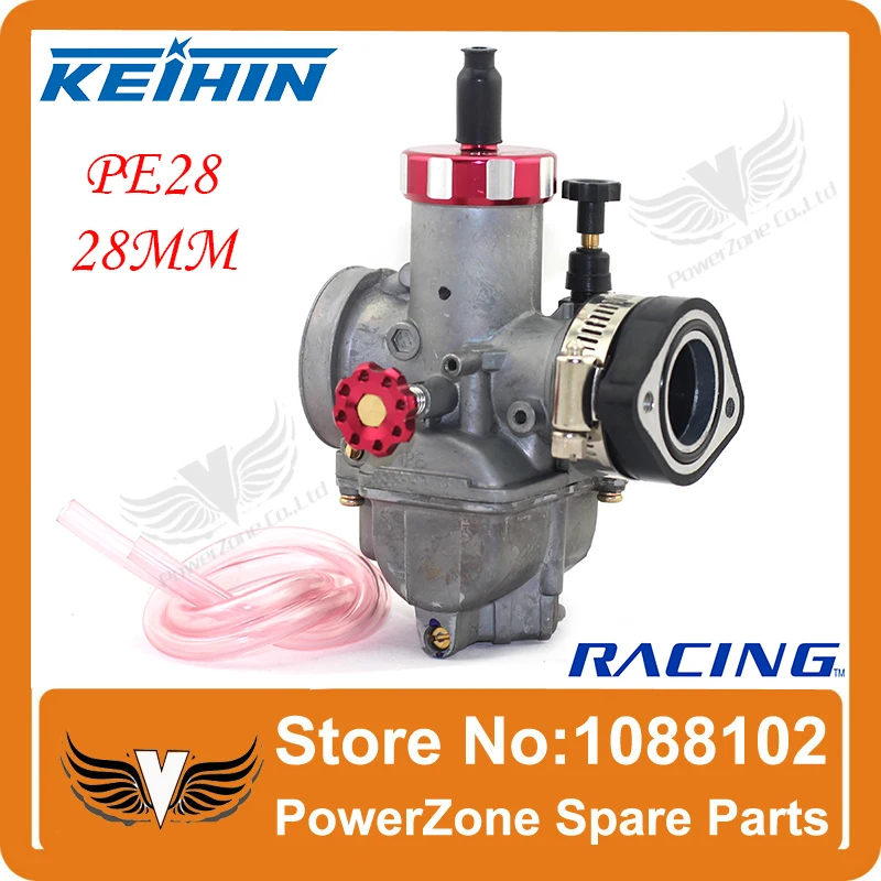 KEIHIN PE28 Гонки Карбюратор 28 мм С Резиновым Адаптер Fit Мотоцикла Мопед Скутер Байк ATV