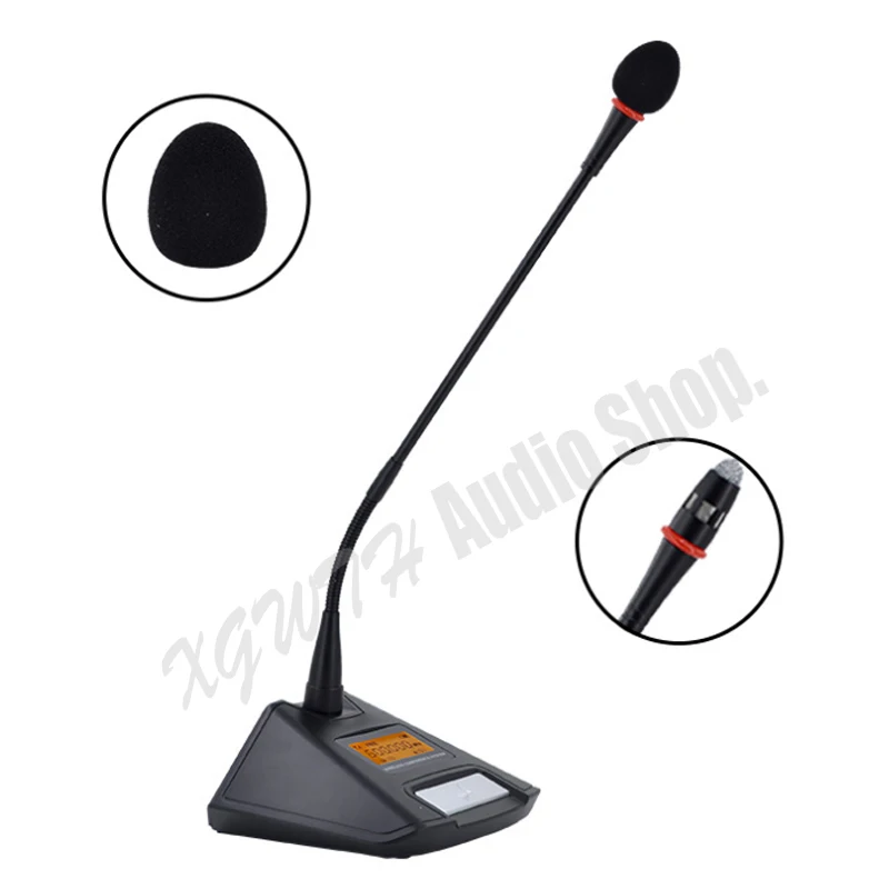 

UHF Wireless Conference Microphone Dystem Professional 200 Channel Gooseneck Desktop Microphone Equipment