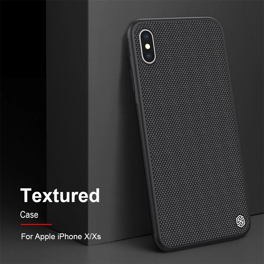 Чехол для iPhone X XS XR XS Max NILLKIN текстурированный нейлоновый корпус прочный нескользящий тонкий и легкий чехол для iPhone XS чехол