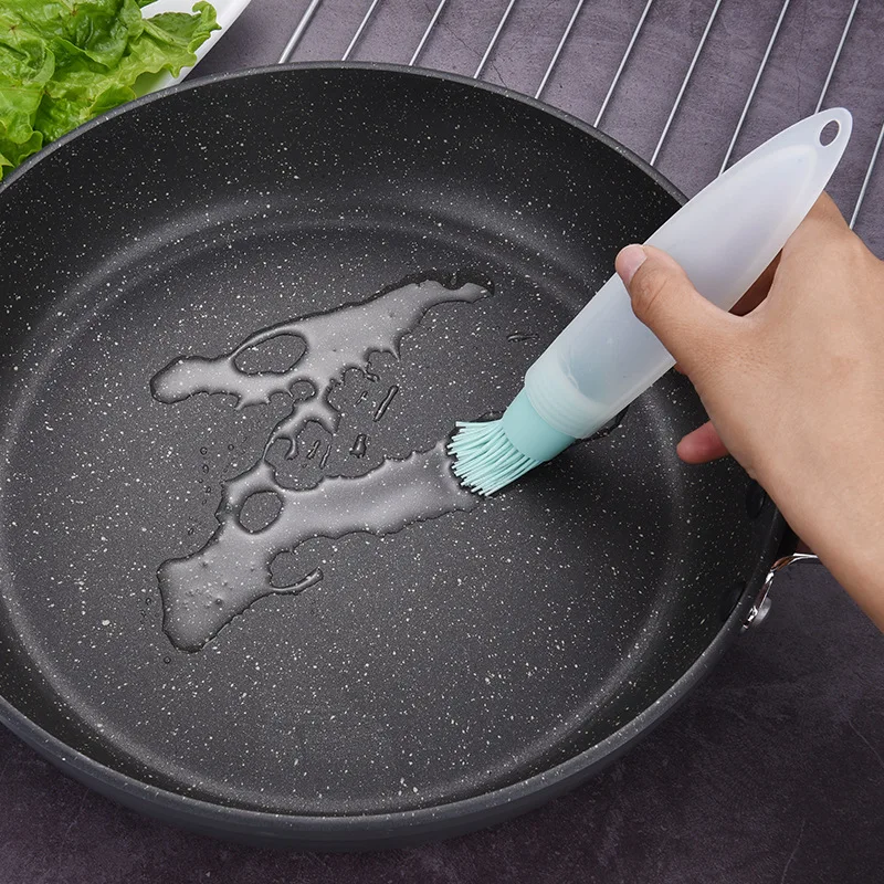 Портативная силиконовая бутылка для масла с кистью выпечки кисточка смазывания