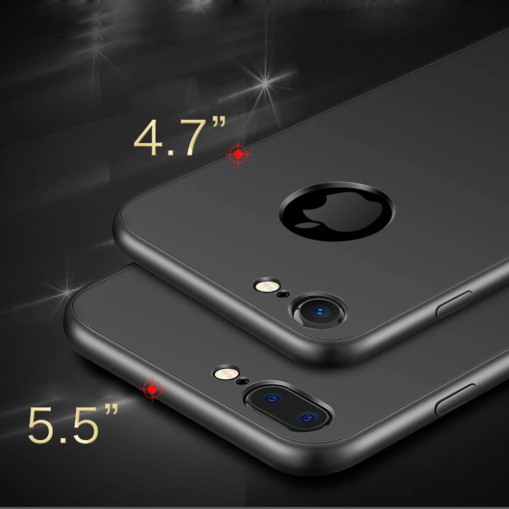 For iPhone X 8 7 6 plus 360 Degree Soft TPU Silicon Case 6s Plus Cover Silicone Full SE |