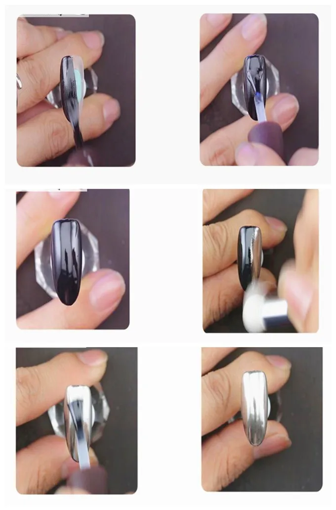 1 г/кор. Блестящий Порошок для ногтей золотого и серебряного цвета Сверкающее