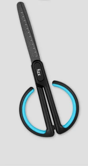 Multi Xiaomi Fizz тефлоновые ножницы деление шкалы безопасные скругленные режущие головки из нержавеющей стали креативные ножницы канцелярские ножницы для офиса - Color: Multi