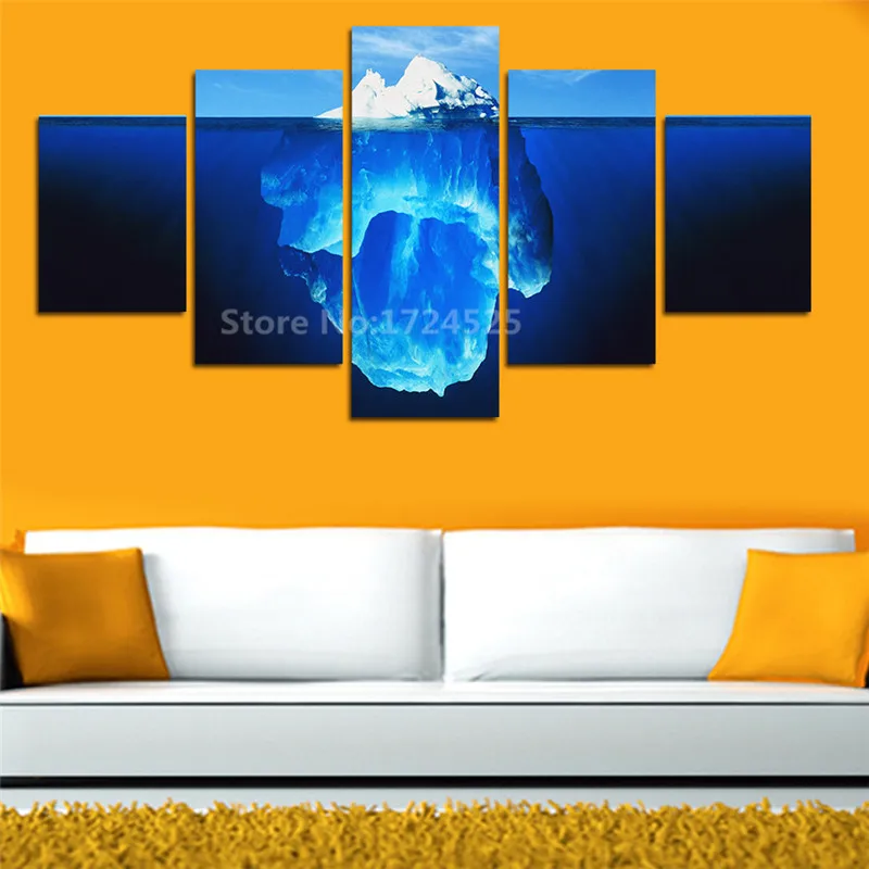 5 шт. Настенная картина с изображением айсберга без рамки | Дом и сад