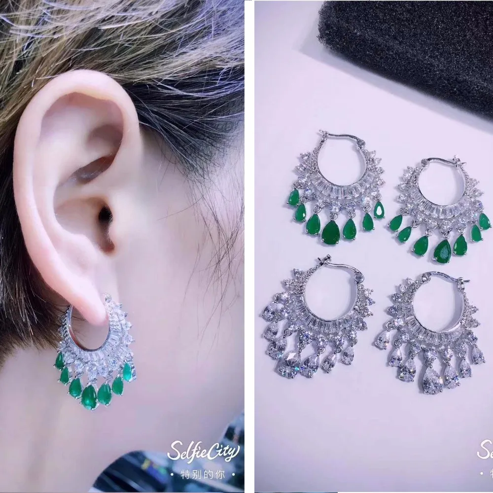 

Fashion AAA CZ Drop Dangle Earrings for Women Water Drop Wedding Bride Beautifle Jewelry Engagement Gifts E-152
