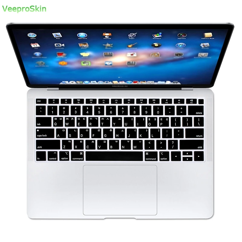 Чехол для ноутбука с корейской клавиатурой силиконовый защитный чехол Macbook New Air 13
