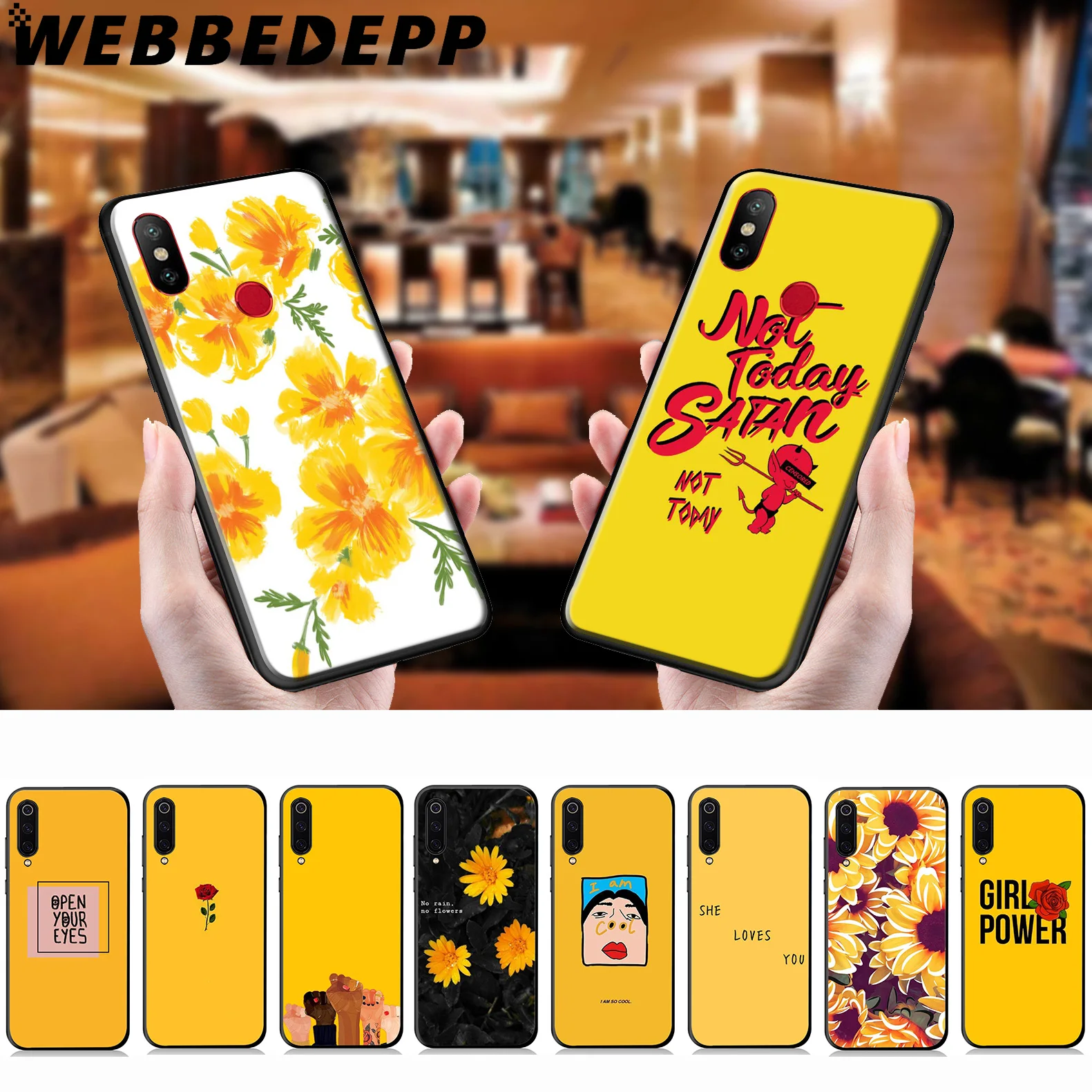 WEBBEDEPP Aesthetics Yellow Pattern Soft Case for Xiaomi Mi 9T 9 8 SE 6 A1 A2 A3 Lite MiA1 MiA2 MiA3 F1 MAX 3 Mi8 CC9E CC9 |