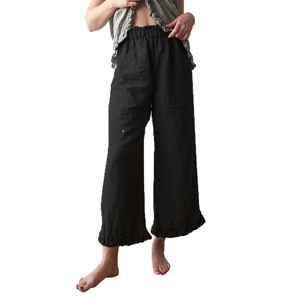 SAGACE повседневные женские однотонные брюки большого размера с высокой талией и