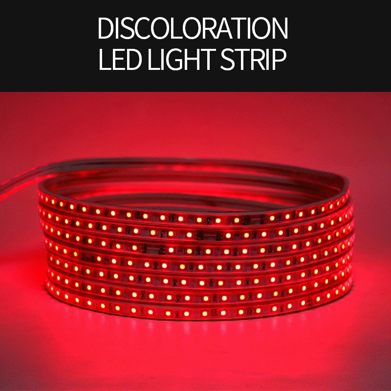 Цветная (RGB) Светодиодные ленты гибкие неоновые полосы светильник SMD5050 Flex AC220V 60