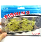 15 шт.лот, рыболовные приманки 4,7 см1,28 г, Искусственные Креветки, мягкие рыболовные приманки, кривошипная приманка, медленно Тонущая вилка, поношенная искусственная приманка 122