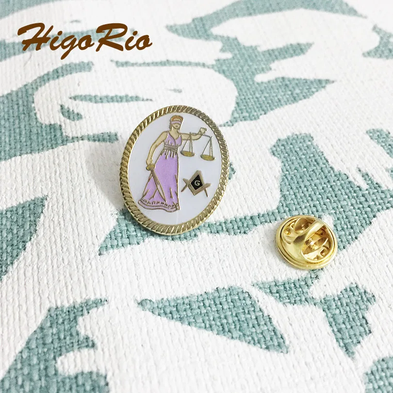 50pcs Custom 1'' Masonic Free Masons Profession Attorney Justice Law Lapel Pin Brooch God with Sword Square Compass Lawyer Pins | Дом и