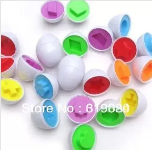 12 eggs/set Mixed Shape Wise Pretend Puzzle Smart Eggs Baby Kid Learning Kitchen Toys Tool Free shipping | Игрушки и хобби