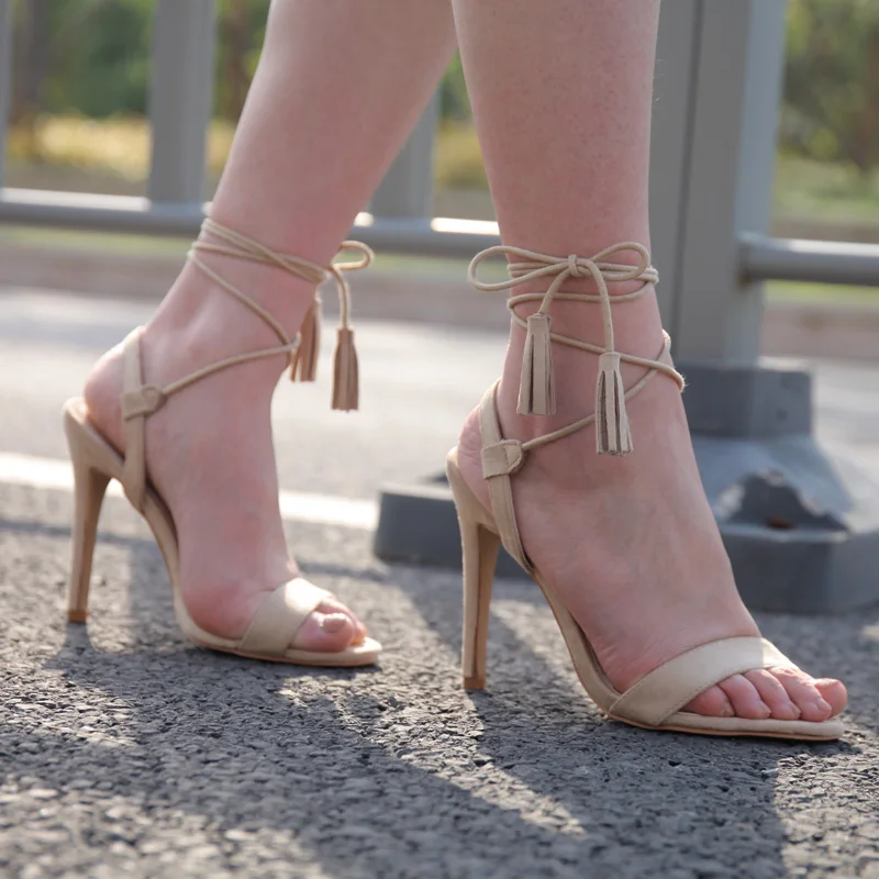 Lala IKAI/Для женщин Мода Обувь Гладиатор росы босоножки на высоком каблуке 2017