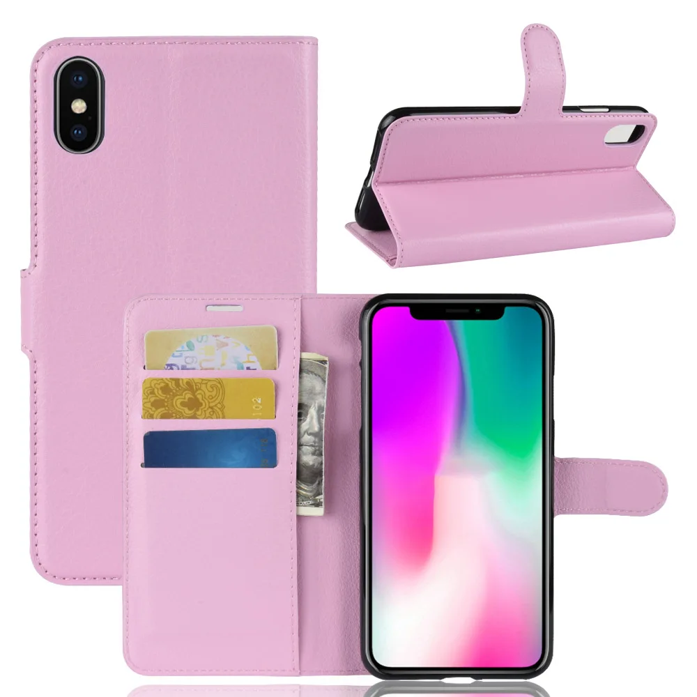 Чехол-книжка для iphone XR роскошный кожаный чехол-бумажник XS Max чехол с защитой от