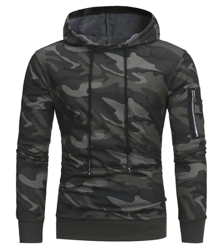 John's Bakery Brand 2018 Hoodies Men Camouflage Sweatshirt Male Hoody Hip Hop Autumn Winter Zipper Hoodie Mens Pullover 3X | Мужская