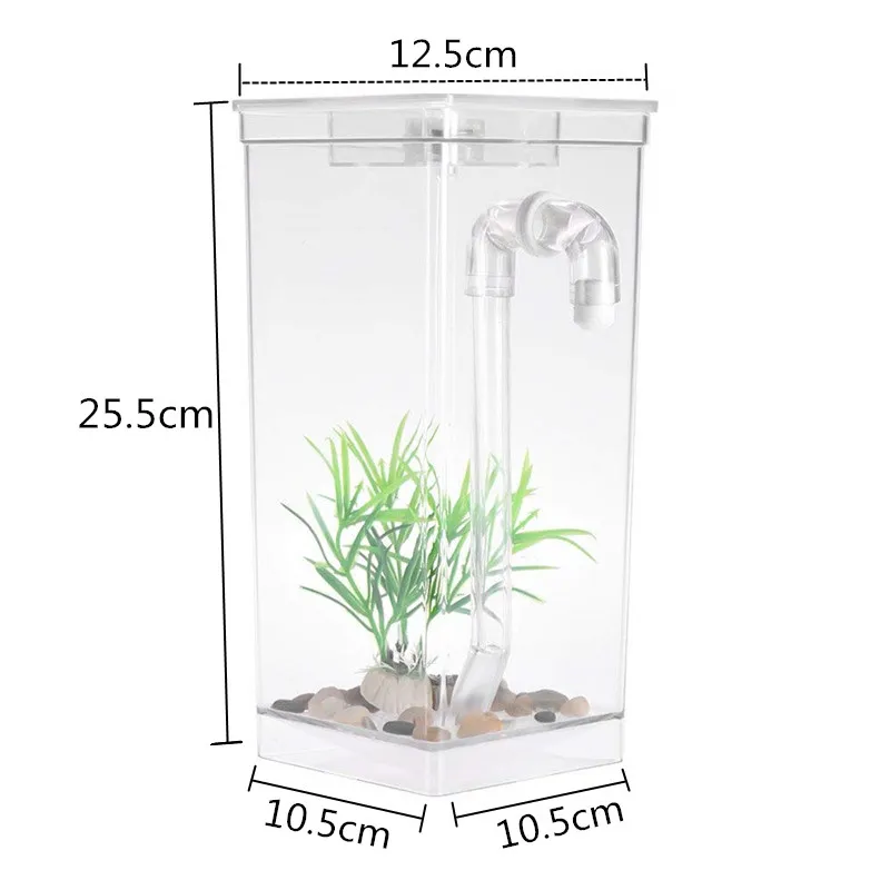 Самоочищающийся пластиковый мини аквариум бачок чаша инкубатор Настольный