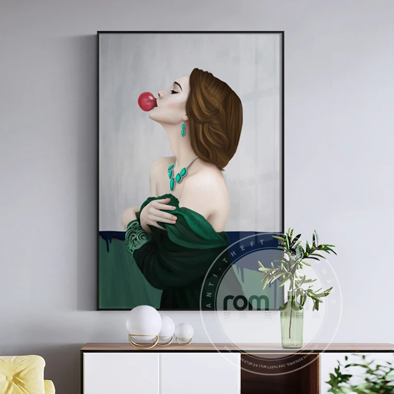 Абстрактный голые плечи холст картины современное искусство настенные для