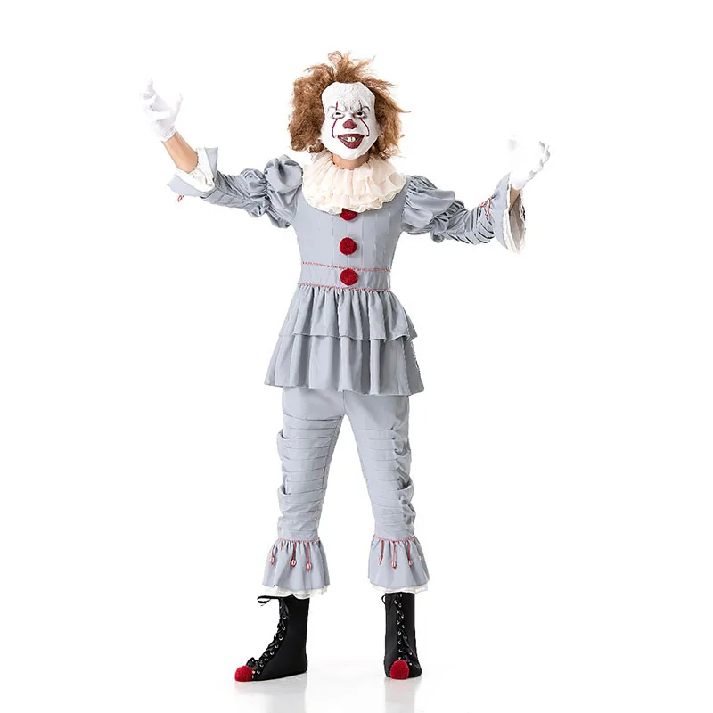 Zombie Stephen King It костюм Pennywise Косплей взрослых мужчин клоун на Хэллоуин костюмы