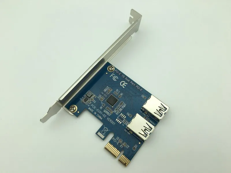 PCI E Express 1x до 16x слоты переходная карта 1 2 двухпортовый USB 3 0 удлинитель