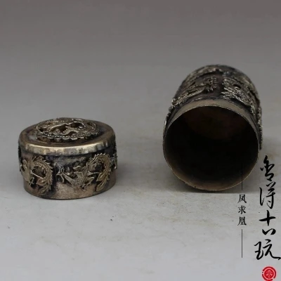 Изысканная резная коробка для табака Longfeng искусственные украшения из белой