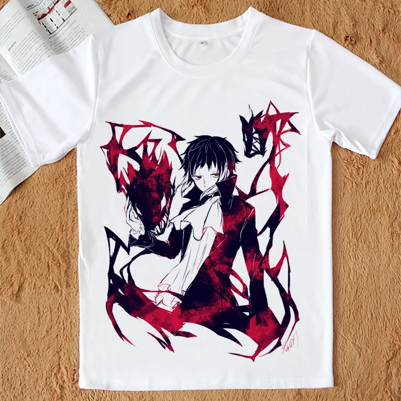 

Bungou Stray Dogs T-shirt Dazai Osamu Cosplay T Shirt Anime Tees