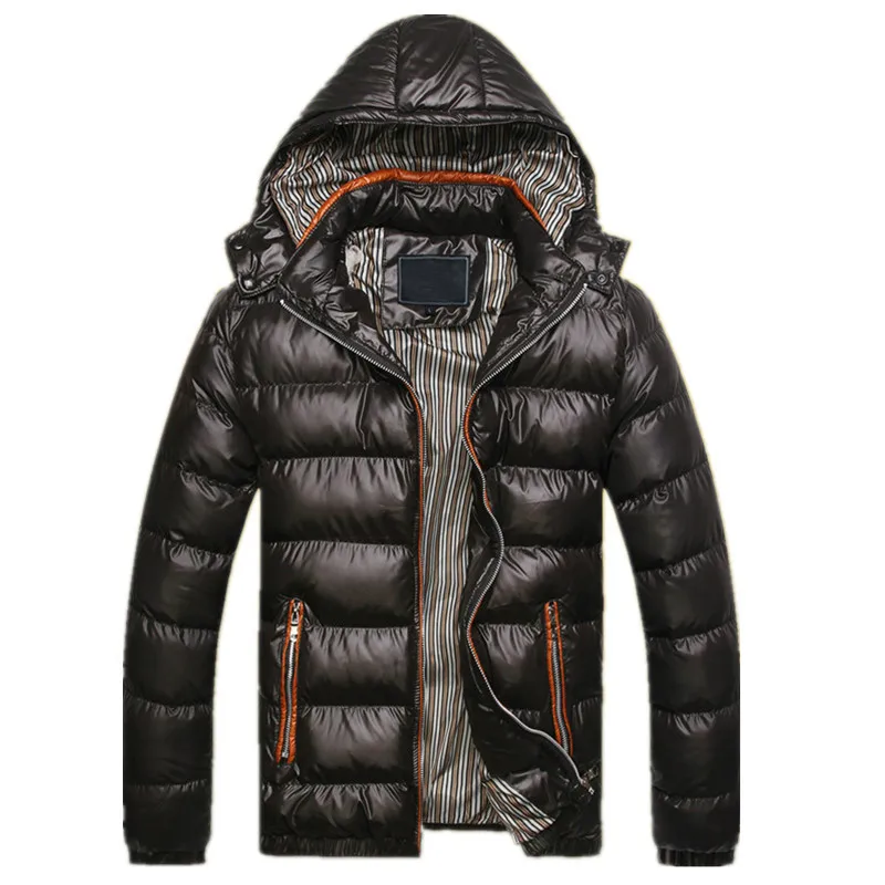 

Male Casual Hoodies Brand Clothing Warm Coat New Men Winter Jacket Fashion Hooded Thermal Down Cotton Parkas
