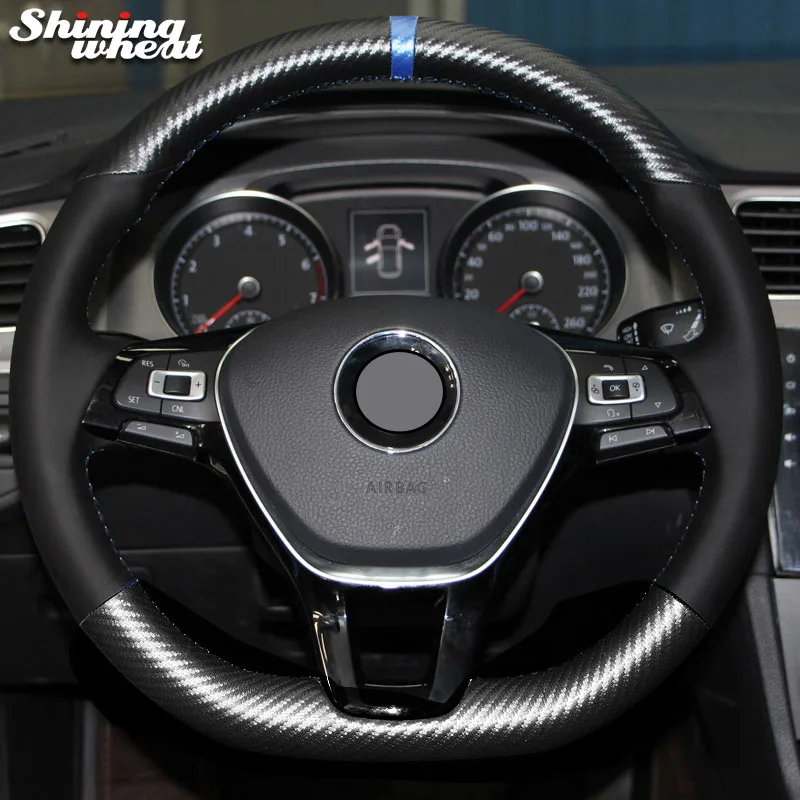 Чехол на руль из искусственной кожи для Volkswagen VW Golf 7 Mk7 Polo Jetta Passat B8 Tiguan|leather steering wheel
