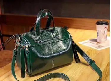 Green Kajie Сумки из натуральной кожи для женщин через плечо известных брендов дизайнерские сумки высококачественная Сумка-торба Bolsa Femininas новинка - Цвет: Green