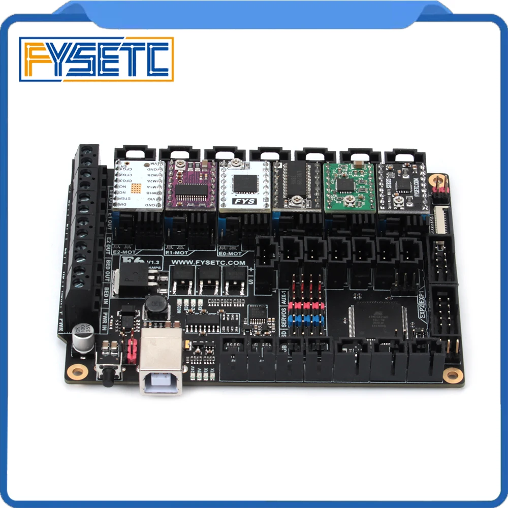 

FYSETC F6 V1.3 Board Mainboard + 6pcs TMC2100/TMC2208 v1.2/TMC2130 v1.2/DRV8825/S109/A4988/ST820 VS SKR V1.3
