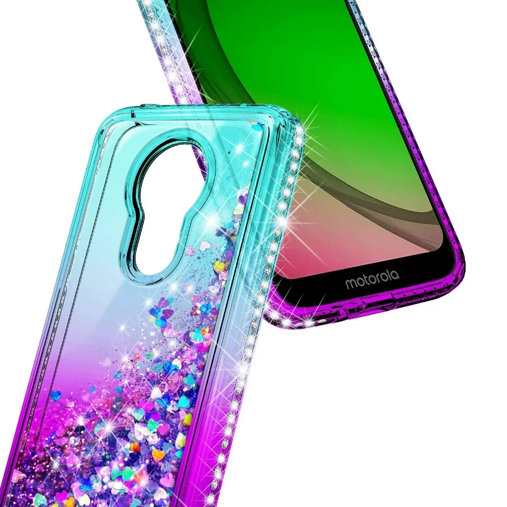Чехол для телефона Motorola Moto G7 Plus с динамическим жидким зыбучим песком блестящим
