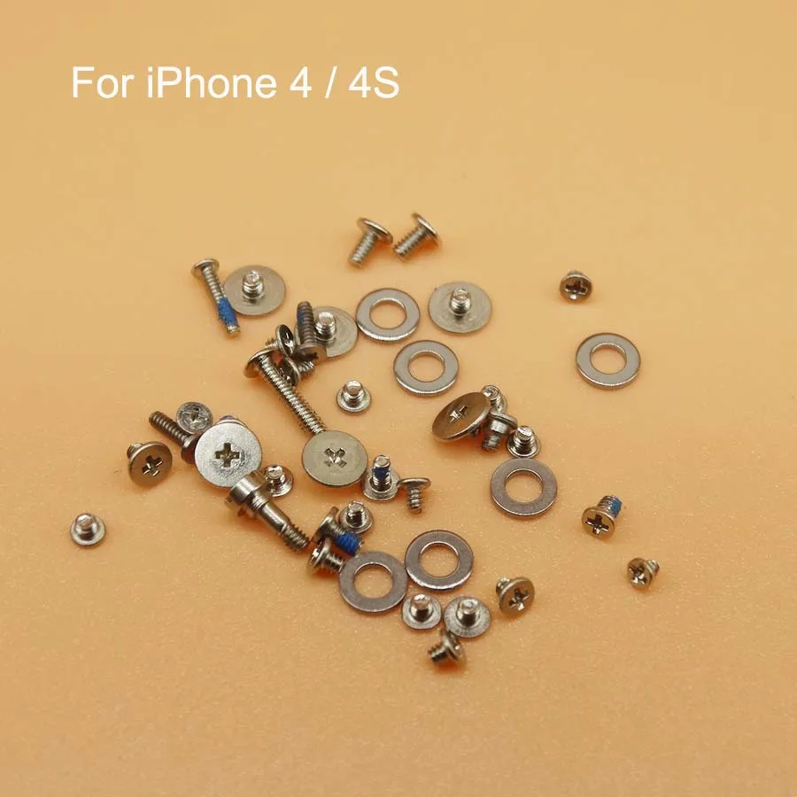 Полный комплект винтов для iPhone 4 4S 5C 5S 6G 6s 6 7P 7plus 8 plus X полный запасных болтов