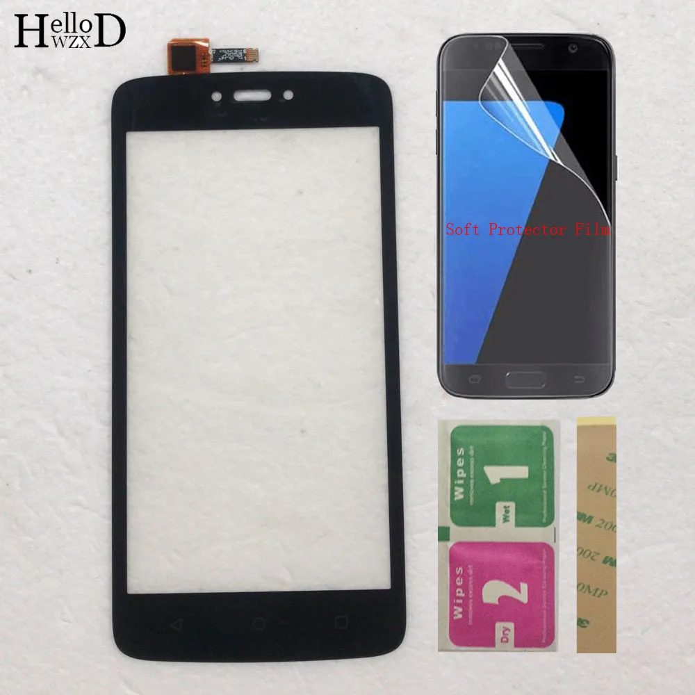 Black 5," Сенсорный экран Панель для Motorola Moto C XT1750 XT1755 XT1754 Сенсорный экран планшета Панель Сенсор мобильного телефона на Клее 3M салфетки - Цвет: Black