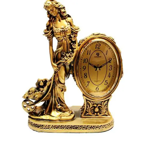 

Clock Retro-antique Silent Home Decoration European Seat Clock Living Room Creative Classical Arrangement Antique Table Clock