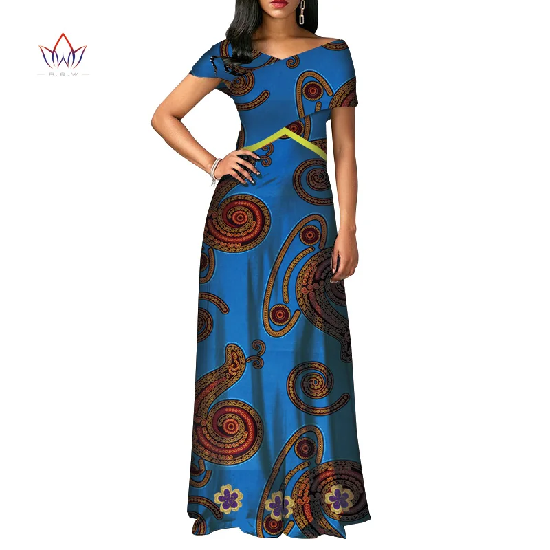 fashion African Dresses for Women Dashiki short sleeve Africa clothing Plus Size Patchwork Party Dresses for Women WY3924