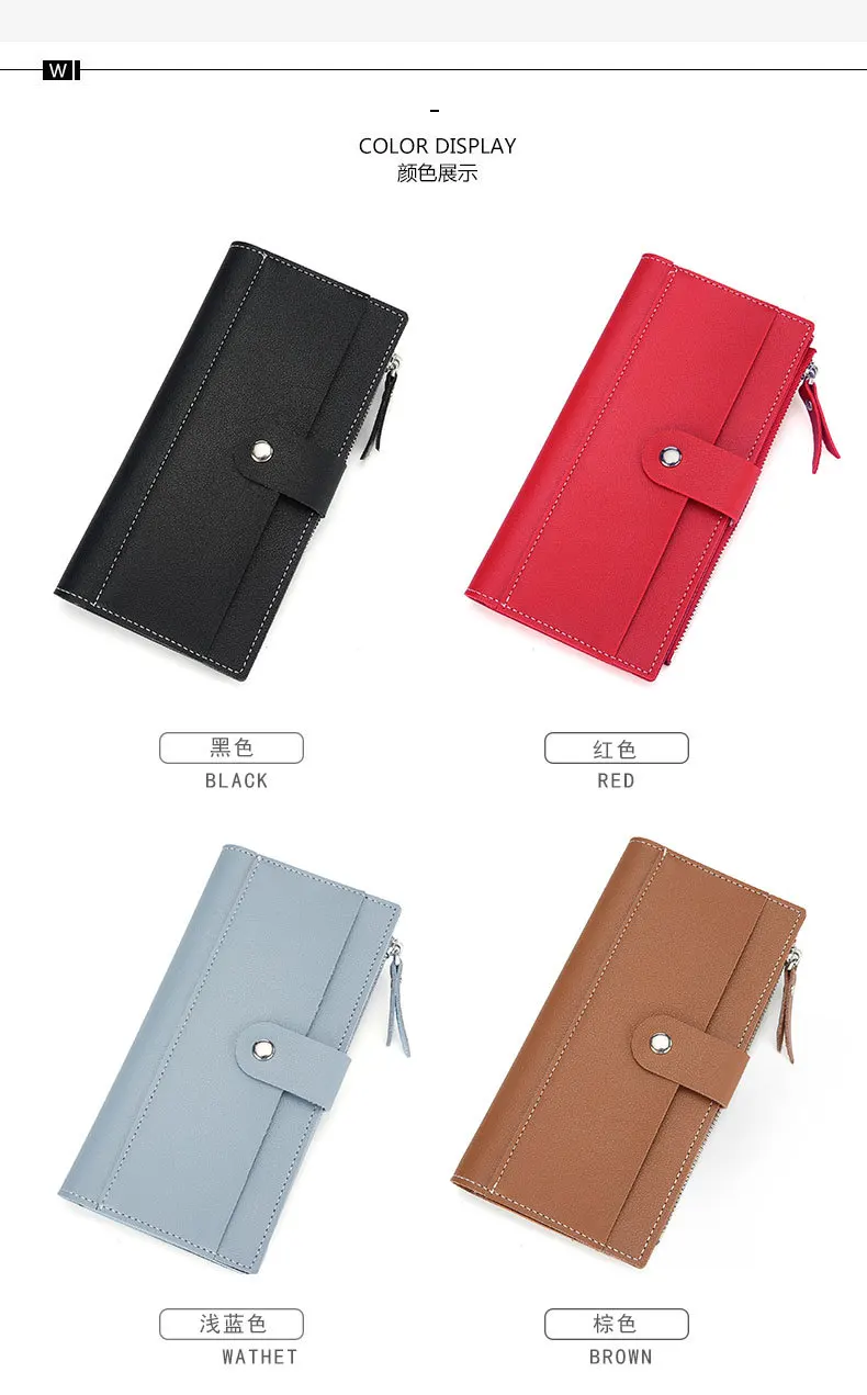 Женские длинные кошелек бумажник Notecase много Отдел кошелек Лидер продаж дамы карты сумка зажим для денег женский подростковый карман
