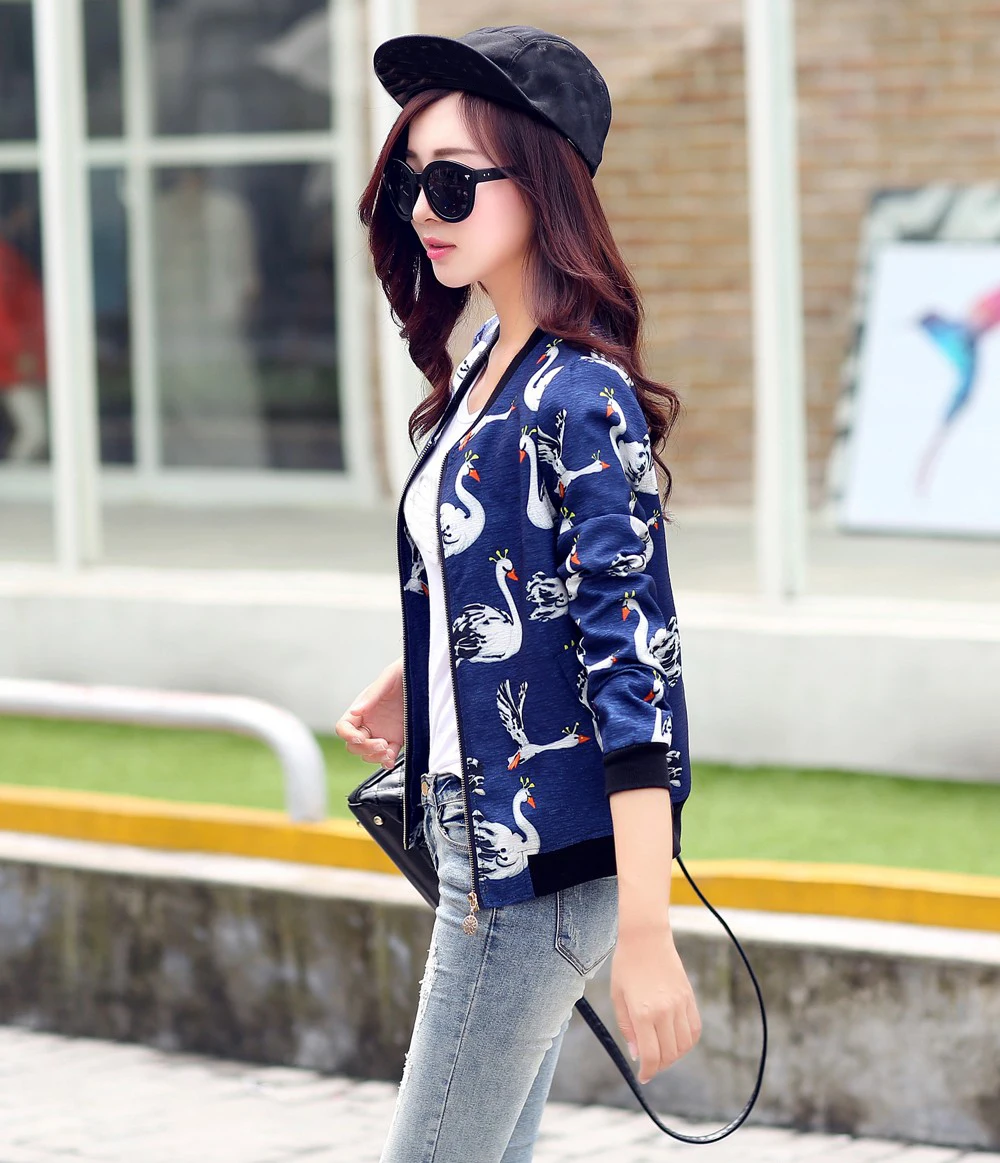 Новая Корейская бейсбольная стандартная зимняя куртка-Авиатор с принтом