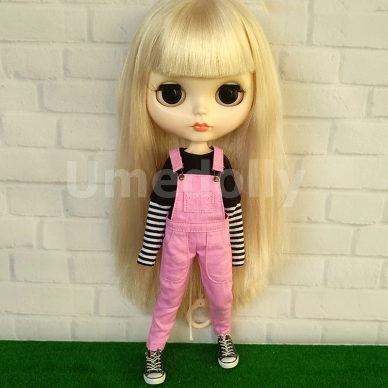 1 шт. Модная Одежда для куклы Blyth футболки Комбинезоны 1/6 BJD Azone S OB24 Барби нагрудник