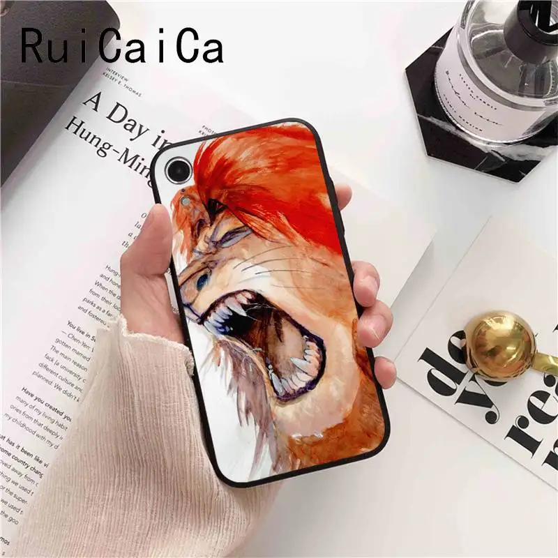 Ruicaica Король Лев лучший чехол Роскошный уникальный дизайн PhoneCase для iPhone 8 7 6 6S 6Plus X XS