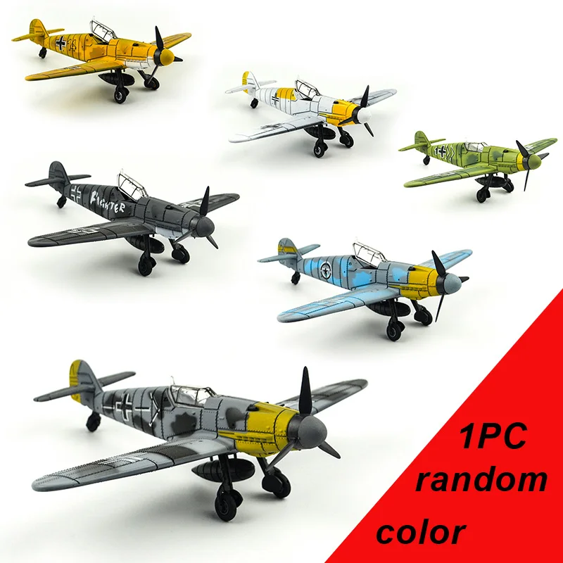 1PC BF-109 in random 1/48 4D сборка военный Тигр пантера Танк штурмовая модель строительные игрушки ракета Topol самолет истребитель литье под давлением война-II самолет - Цвет: 1PC BF-109 in random