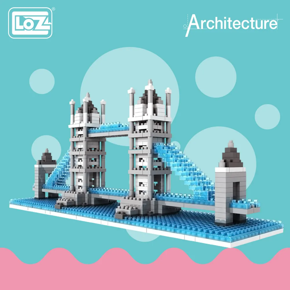 LOZ ideas бриллиантовая блочная башня Лондонский мост река Темза Англия