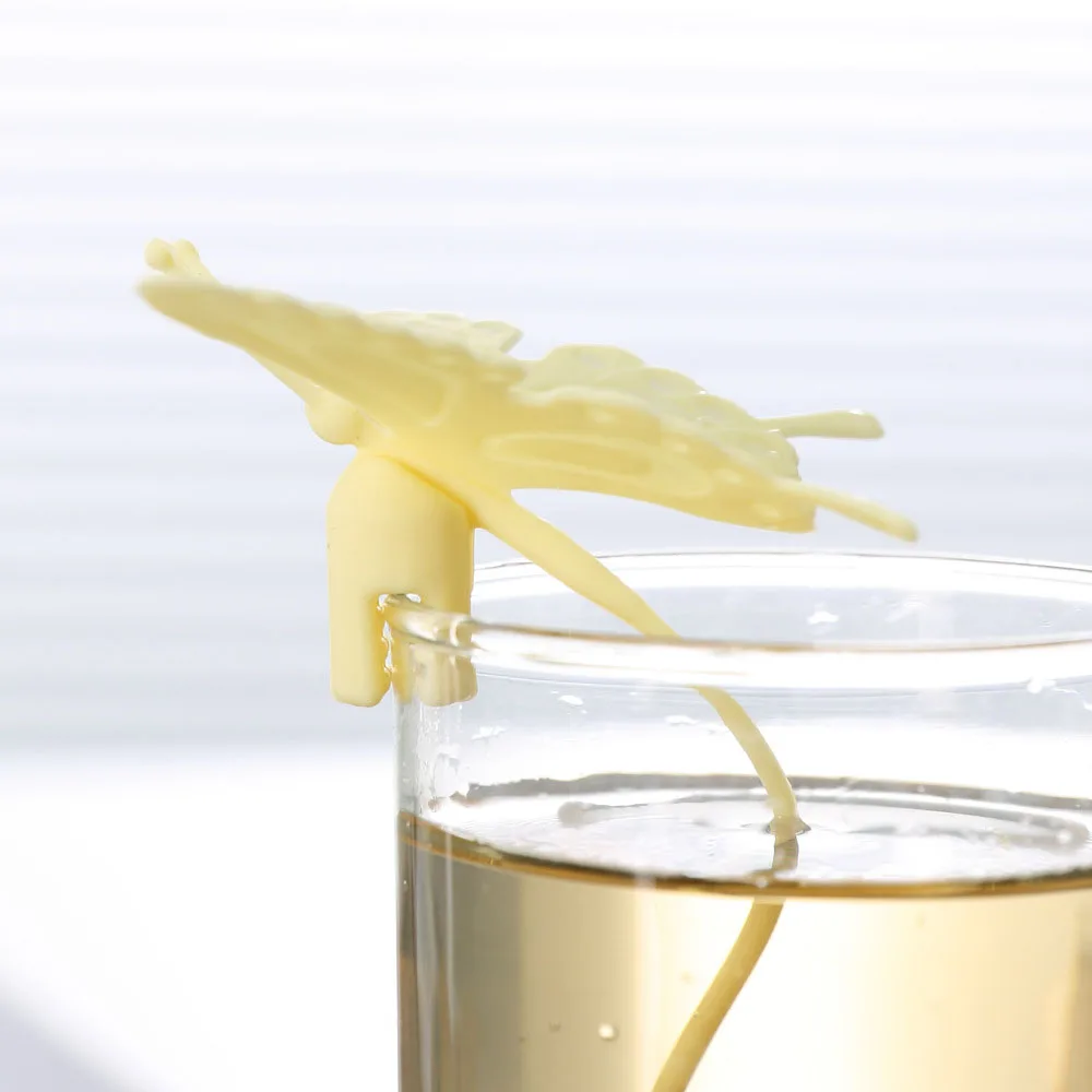 Ситечко Силиконовое в форме бабочки для заваривания чая 1 шт.|Чайные ситечки| |