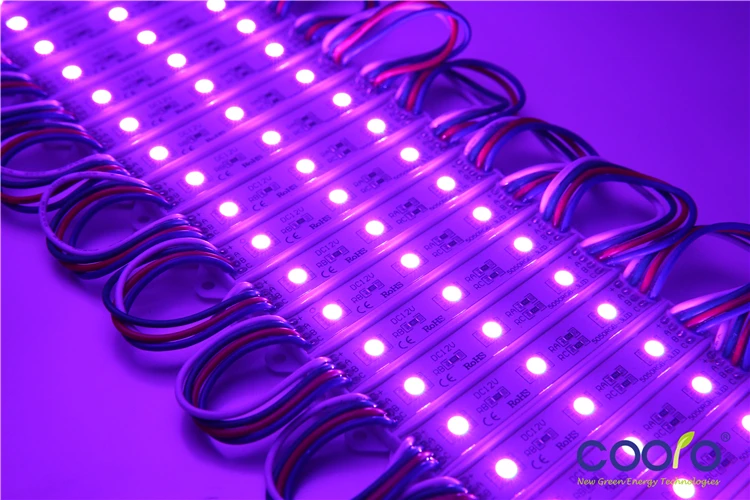 Водонепроницаемый светодиодный модуль 5050 20 шт./лот 3 светодиода 12 В|3 led module|led module