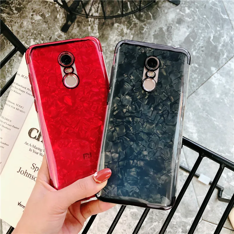 Мраморный Блестящий силиконовый чехол из ТПУ для XiaoMi RedMi 5 Plus блестящий S2 Note 7 6 Pro 4X