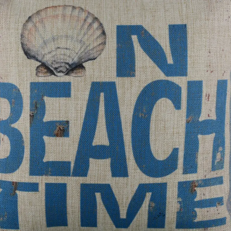 Наволочка LINKWELL 18x18 дюймов в стиле ретро с надписью время на пляже | Дом и сад