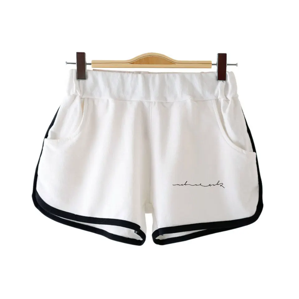 

GOT7 Shorts Women Casual Cotton Short Femme Contrast Elastic Waist Shorts Fast Drying Drawstring Clothing